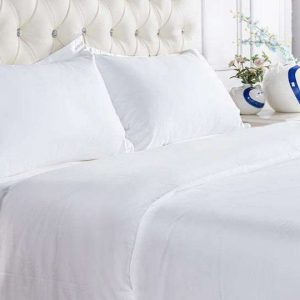 White Sateen sheet & pillowcase