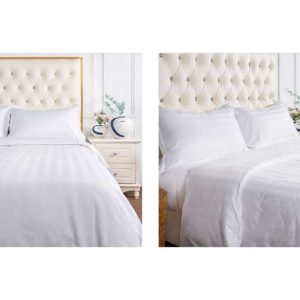 Stripe Cotton Sheet & Pillowcase